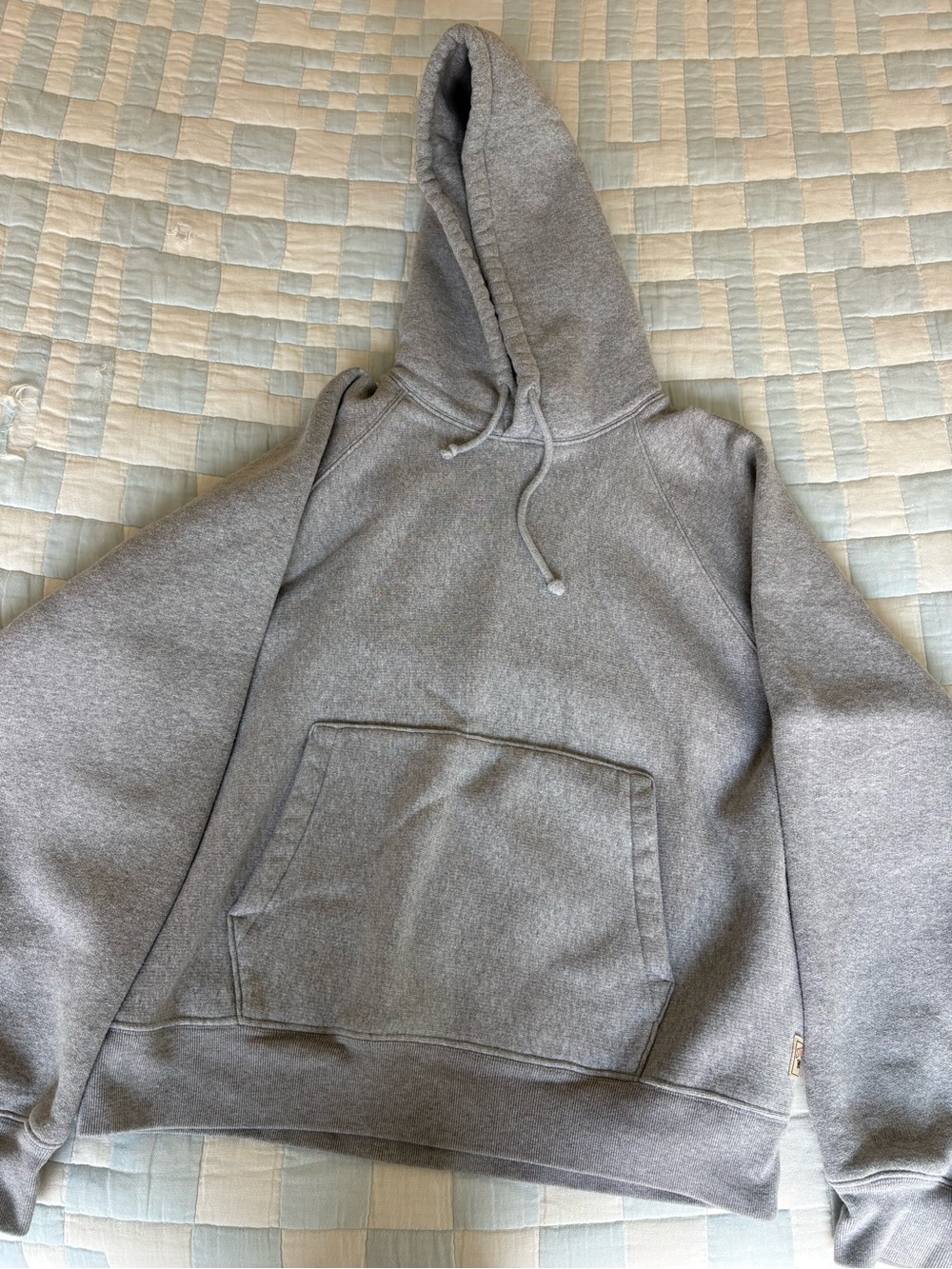 Stussy Gray Hooded Pullover Sweatshirt